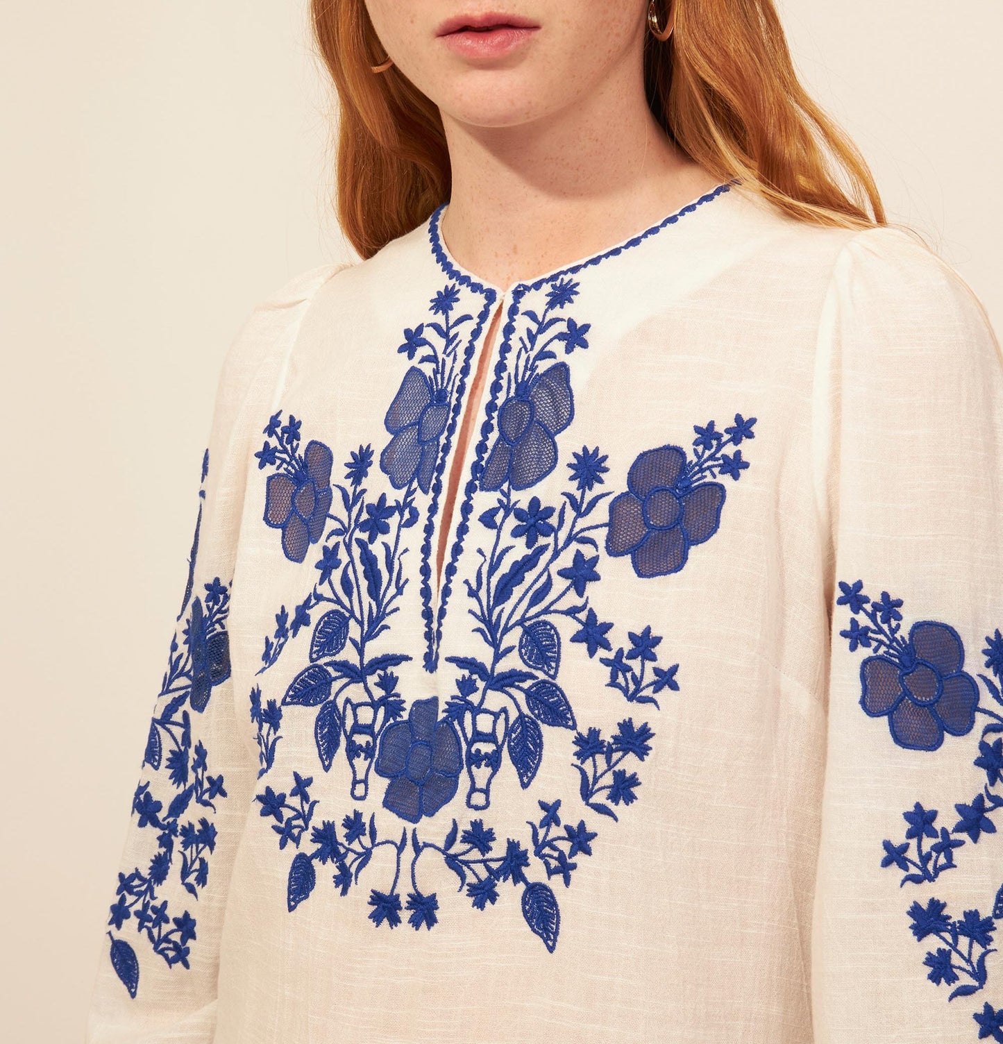 Vana long embroidered dress