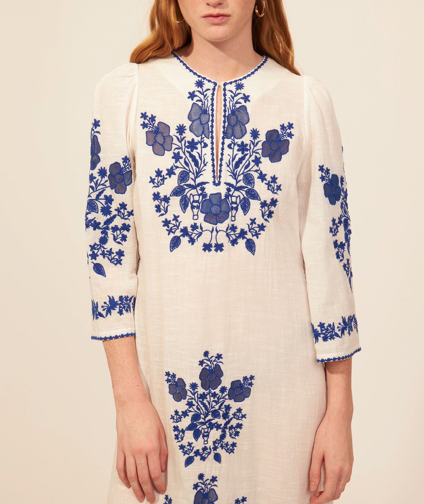 Vana long embroidered dress