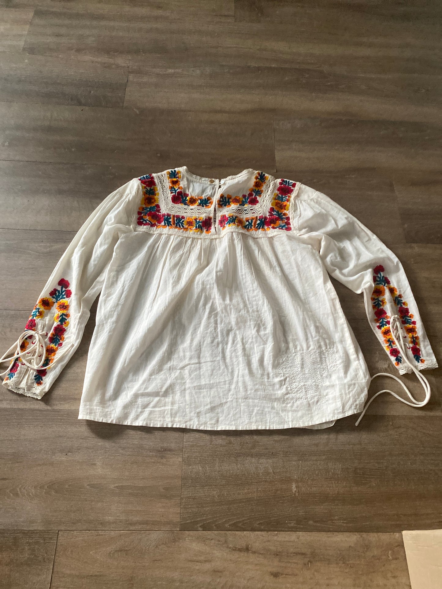 Fleury flower-embroidered blouse