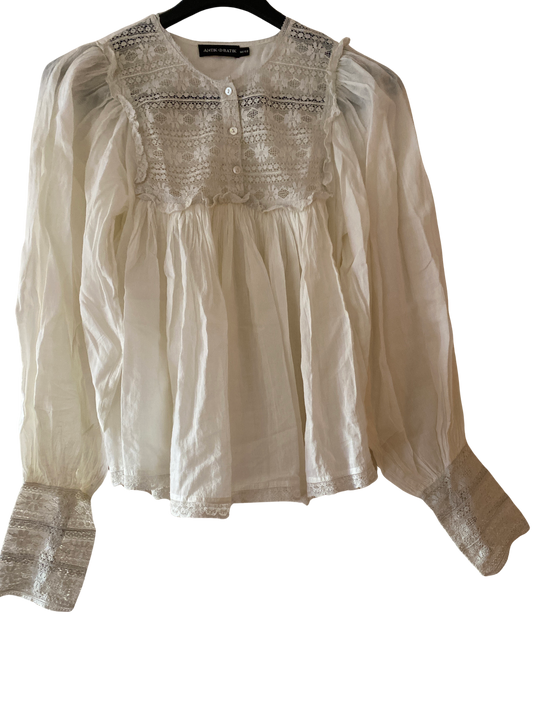 Agathe cream blouse