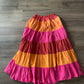 Popy long ruffled skirt