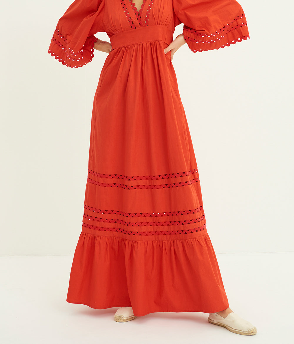 Mali poplin long dress