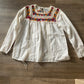 Fleury flower-embroidered blouse