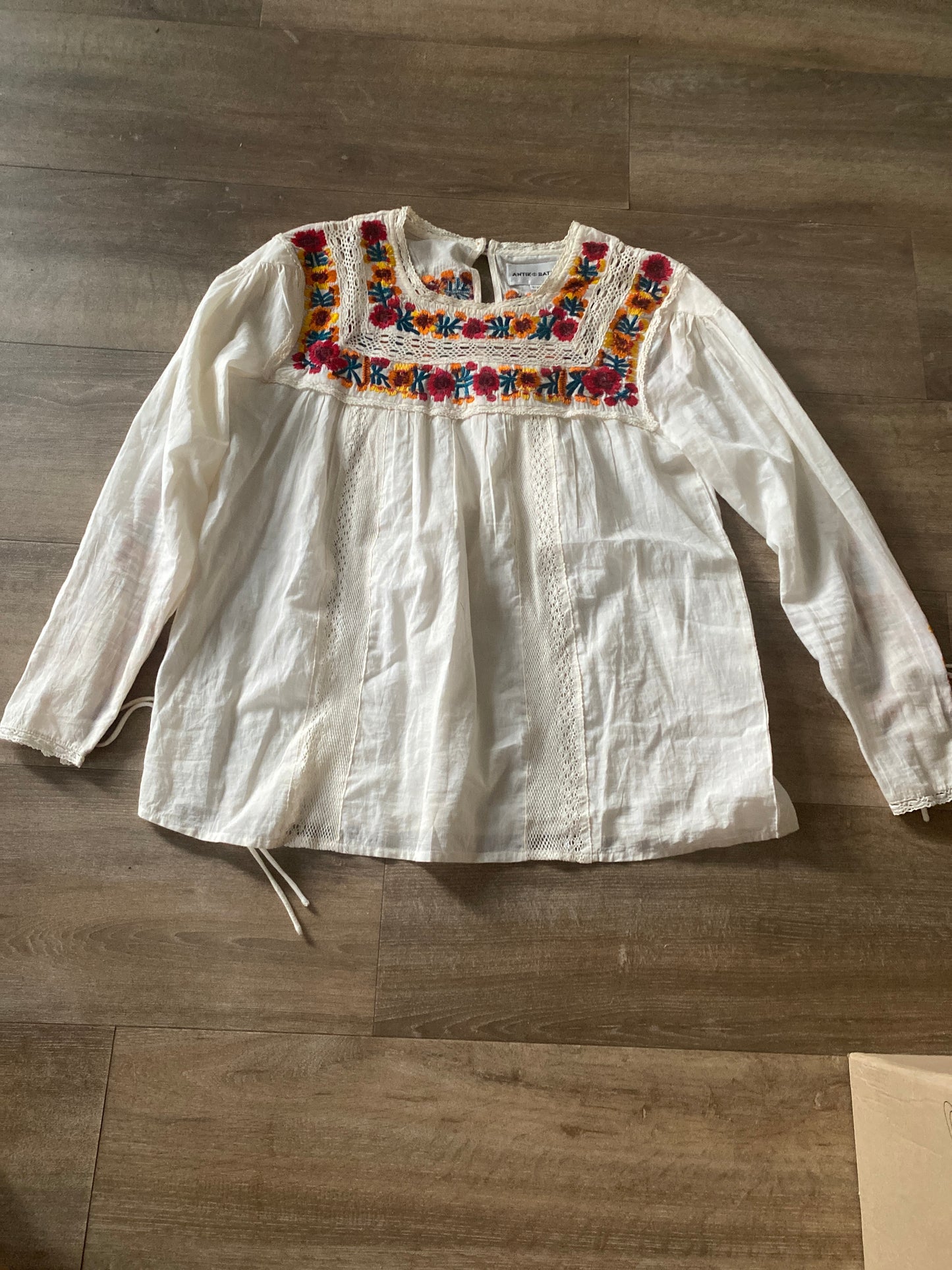 Fleury flower-embroidered blouse