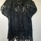 Black guipure blouse M/40