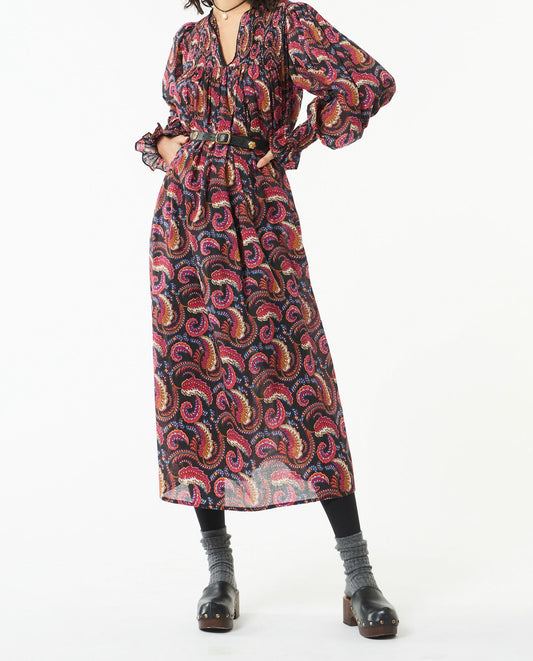 Piotr long printed dress