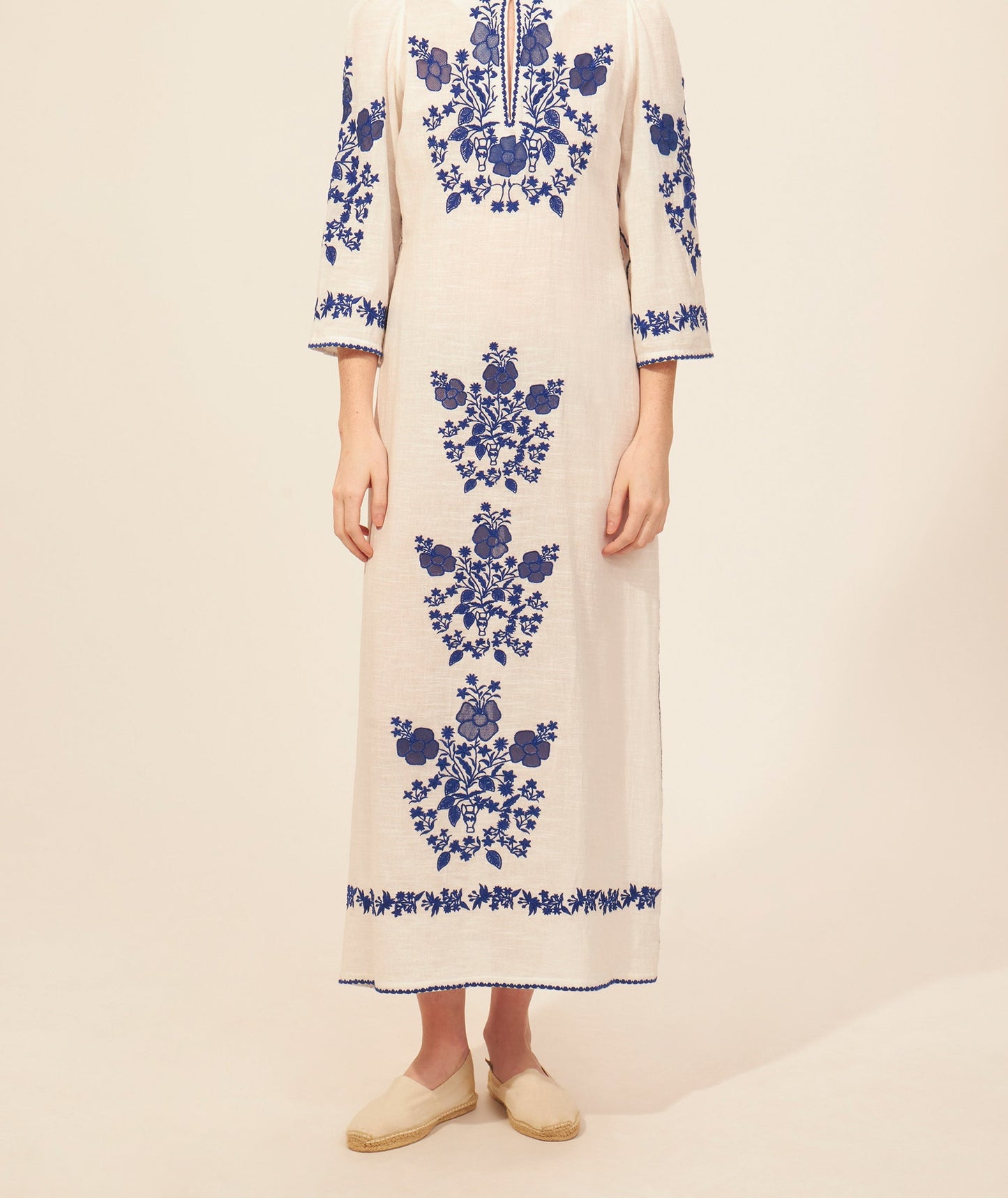 Vana long embroidered dress