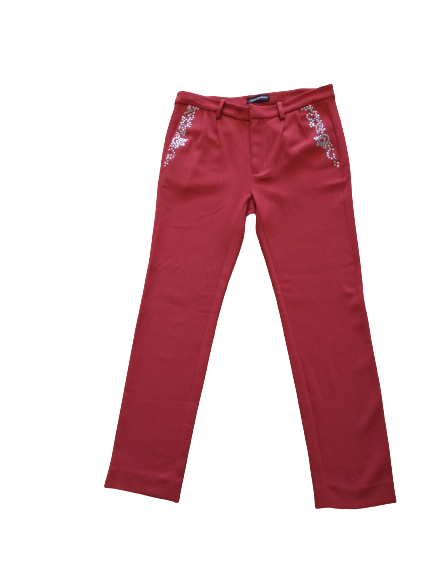 Brick red trousers