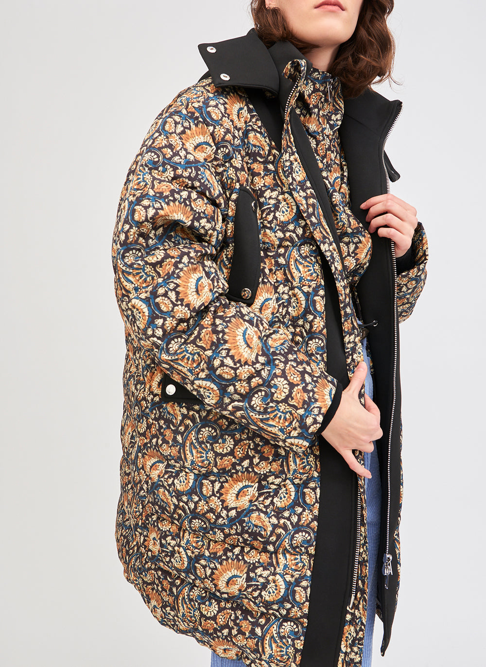 Kalak oversized printed puffer jacket