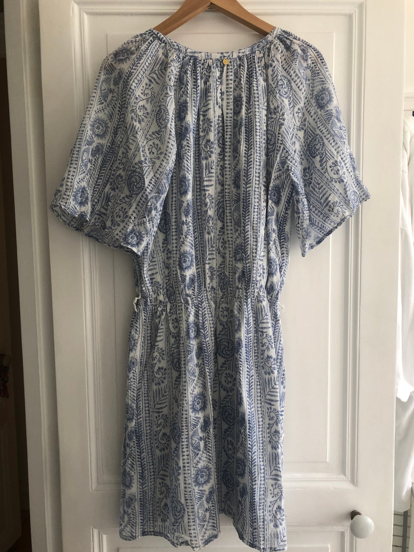 Blue patterned dress