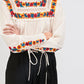 Fleury flower-embroidered blouse