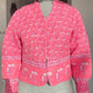 Pink printed jacket