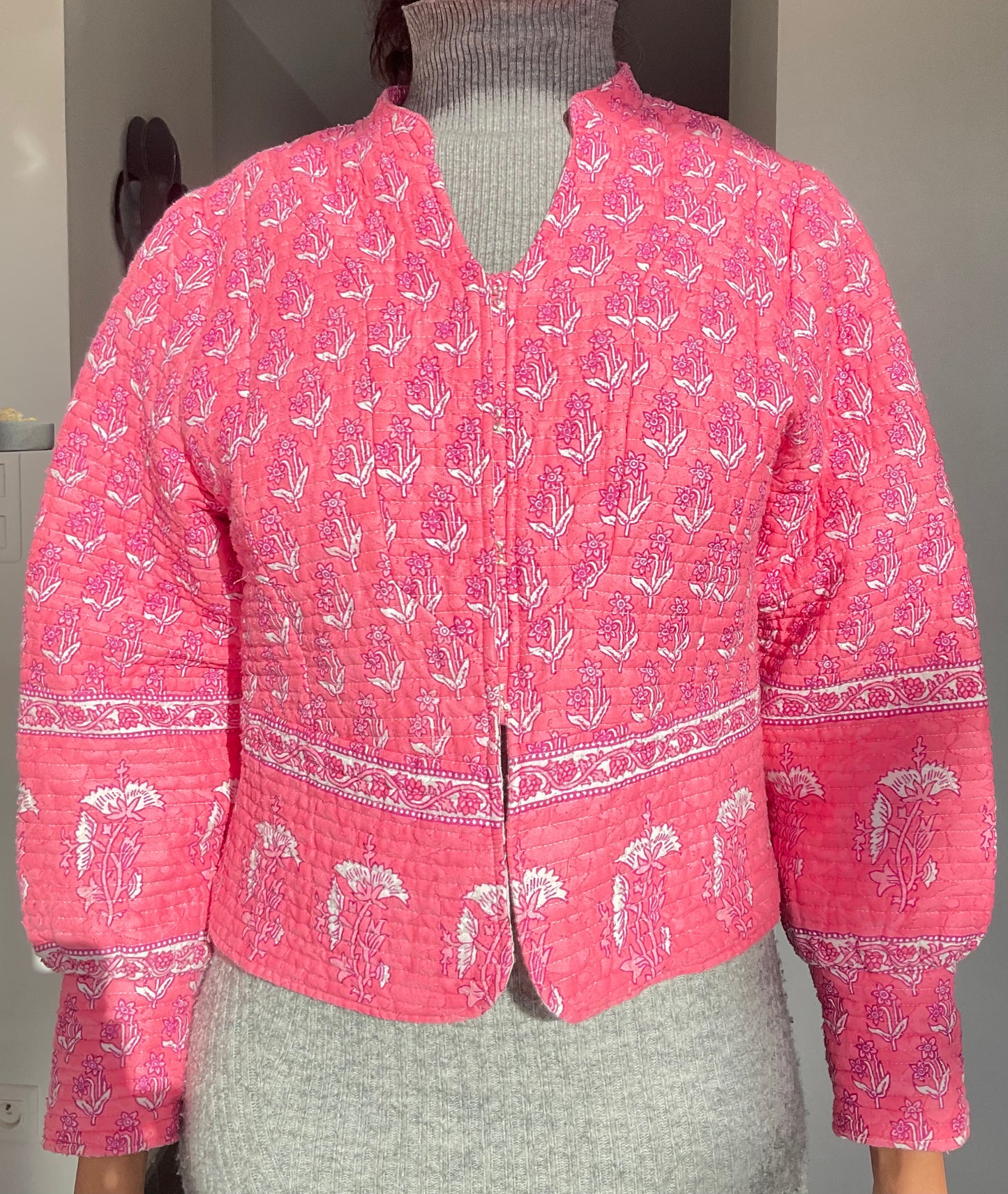 Pink printed jacket