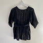 Black bohemian chic 3/4 blouse/blouse