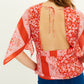 Iloni printed silk top