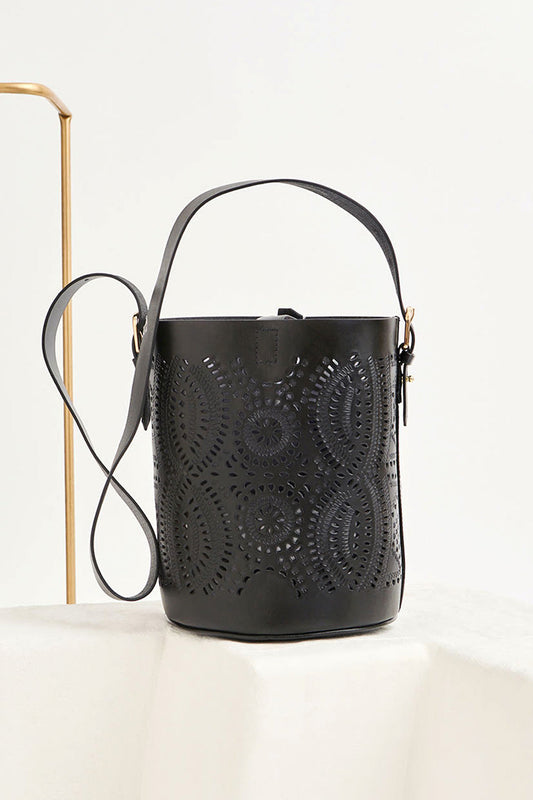 Kailo openwork leather bucket bag