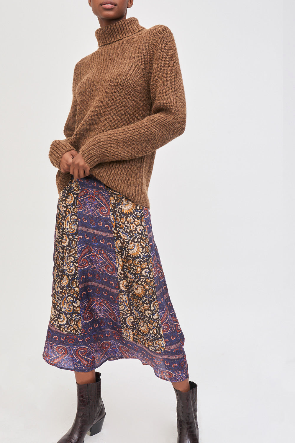 Keith Baroque Print Maxi Skirt