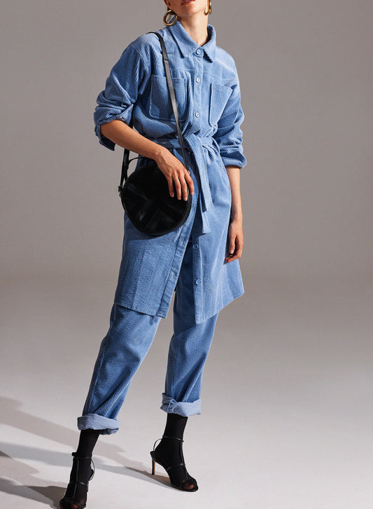 Pipa corduroy shirt dress